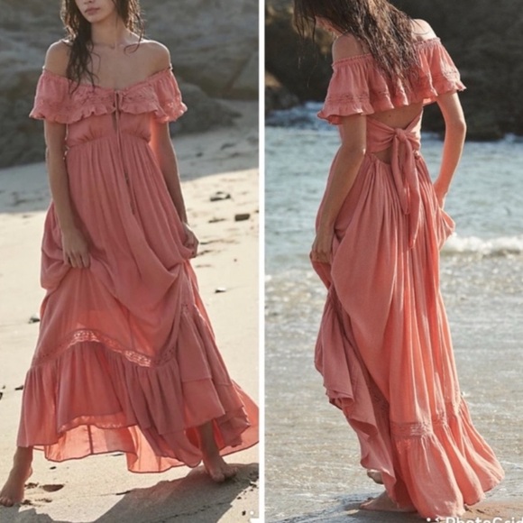 Free People Dresses & Skirts - BUY 3•SHIP FREE!• Free People Moonlight Fairycore Off the Shoulder Maxi Dress, L